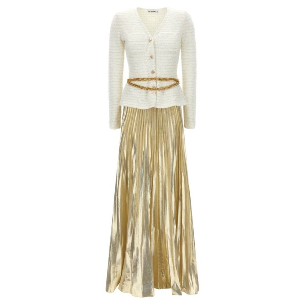 Self Portrait Women Long Pleated Skirt Dress
